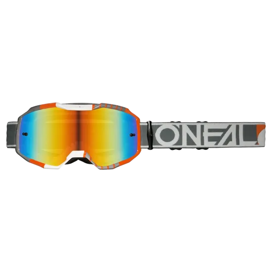 Мотокрос очила ONEAL B-10 DUPLEX WHITE/GRAY/ORANGE - RADIUM RED V.24 - Мотокрос очила от марка ONeal