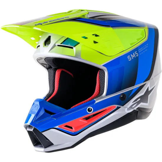 Мотокрос каска ALPINESTARS SM5 SAIL YLW/BL - Мотокрос каски от марка Alpinestars