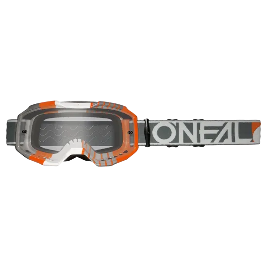 Мотокрос очила ONEAL B-10 DUPLEX WHITE/GRAY/ORANGE - CLEAR V.24 - Мотокрос очила от марка ONeal
