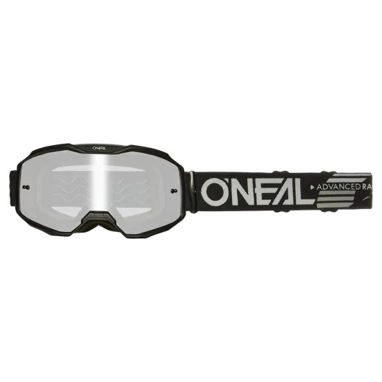 Мотокрос очила ONEAL B-10 SOLID BLACK - SILVER MIRROR V.24 - Мотокрос очила от марка ONeal