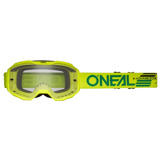Мотокрос очила ONEAL B-10 SOLID NEON YELLOW - CLEAR V.24 - Мотокрос очила от марка ONeal