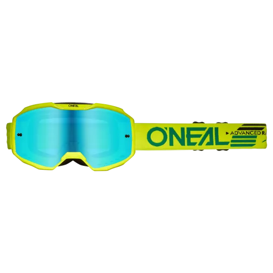 Мотокрос очила ONEAL B-10 SOLID NEON YELLOW - RADIUM BLUE V.24 - Мотокрос очила от марка ONeal