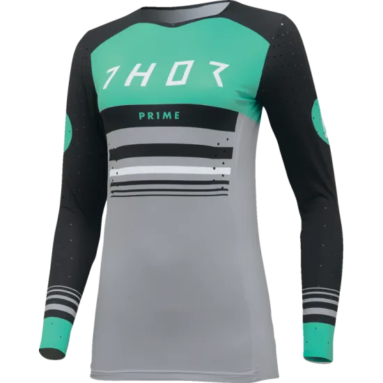 Дамско мотокрос джърси THOR PRIME BLAZE BLACK/TEAL - Мотокрос джърси от марка Thor