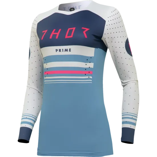 Дамско мотокрос джърси THOR PRIME BLAZE LIGHT BLUE - Мотокрос джърси от марка Thor