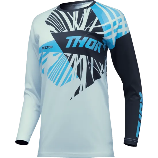 Дамско мотокрос джърси THOR WOMENS SECTOR SPLIT LIGHT BLUE - Мотокрос джърси от марка Thor