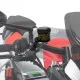 Казанче за спирачна течност с опушен резервоар, червена CNC алуминиева капачка и регулируема монтажна скоба