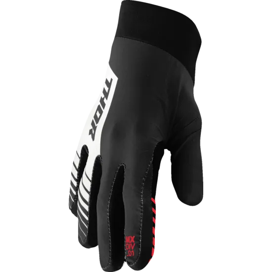 Мотокрос ръкавици THOR AGILE ANALOG BLACK/RED/WHITE - Мотокрос ръкавици от марка Thor