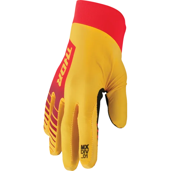 Мотокрос ръкавици THOR AGILE ANALOG YELLOW/RED - Мотокрос ръкавици от марка Thor