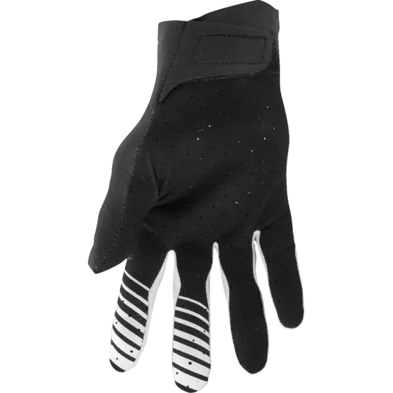 Мотокрос ръкавици THOR AGILE SOLID BLACK/WHITE - Мотокрос ръкавици от марка Thor