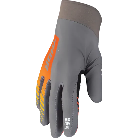 Мотокрос ръкавици THOR AGILE SOLID GRAY/ORANGE - Мотокрос ръкавици от марка Thor