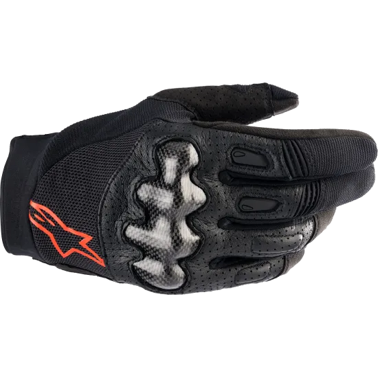 РЪКАВИЦИ ALPINESTARS MEGAWATT BLACK/RED - Текстилни ръкавици за мотор от марка Alpinestars