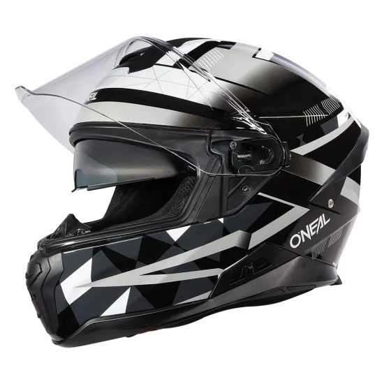 Каска O'NEAL CHALLENGER EXO BLACK/GRAY/WHITE V.24 с Bluetooth съвместимост и оптимизирана вентилация