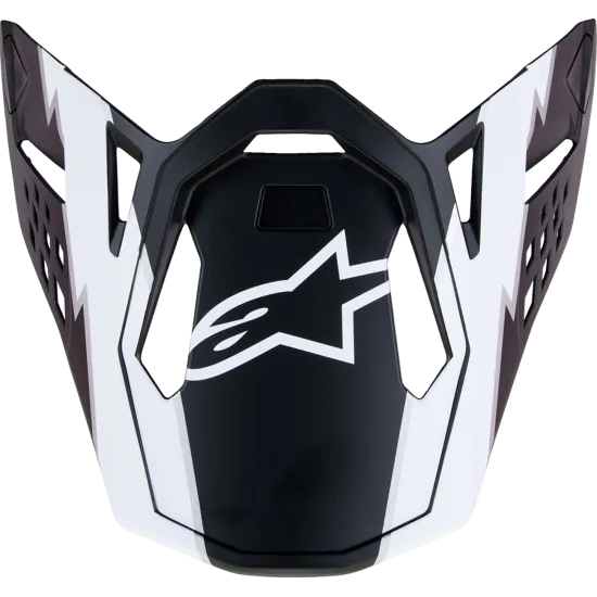 Козирка за мотокрос каска ALPINESTARS Supertech M10 BLACK/WHT - Мотокрос аксесоари от марка Alpinestars