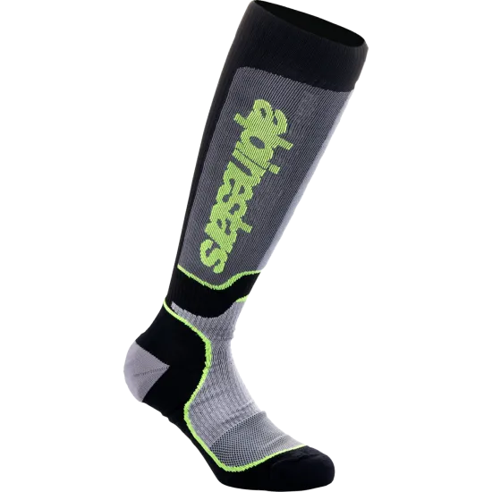 Мотокрос чорапи ALPINESTARS MX PLUS BLK/GY/YLW - Мотокрос аксесоари от марка Alpinestars
