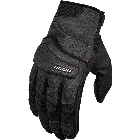 Кожени мото ръкавици ICON SUPERDUTY3 - BLACK - Кожени ръкавици за мотор от марка ICON