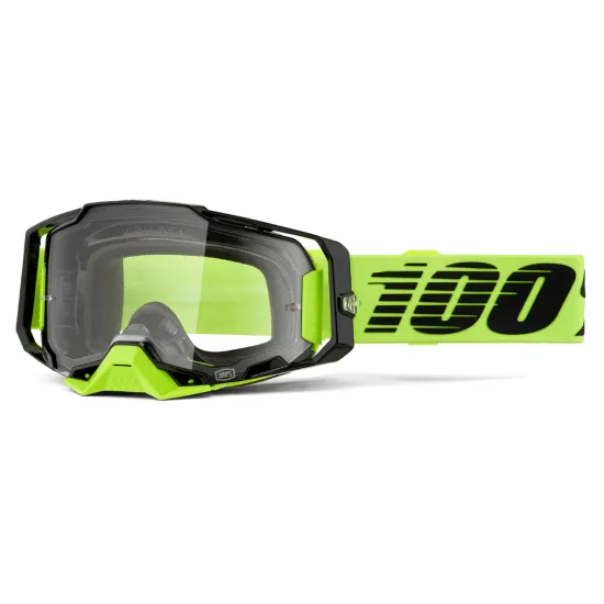 Мотокрос очила 100% ARMEGA NEON YELLOW - Мотокрос очила от марка 100%