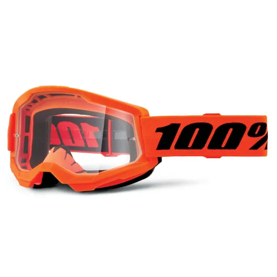 Мотокрос очила 100% STRATA2 NEON ORANGE 24 - Мотокрос очила от марка 100%