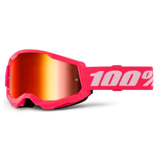 Мотокрос очила 100% STRATA2 PINK- MIRROR RED - Мотокрос очила от марка 100%