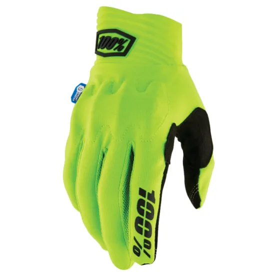 Мотокрос ръкавици 100% COGNITO SMART SHOCK FLUO YELLOW - Мотокрос ръкавици от марка 100%