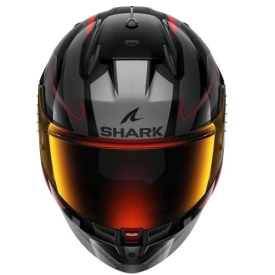Каска SHARK D-SKWAL 3 SIZLER BLACK/GREY/RED - каска с PINLOCK® 70 и вградени слънчеви очила