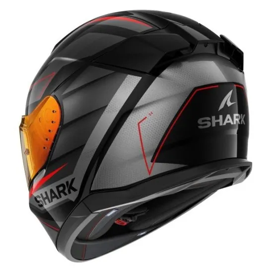 Каска SHARK D-SKWAL 3 SIZLER BLACK/GREY/RED - каска с PINLOCK® 70 и вградени слънчеви очила