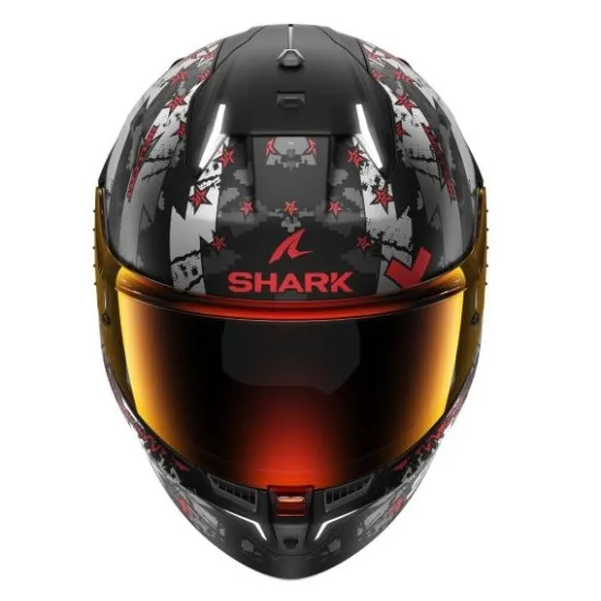 SHARK SKWAL i3 HELLCAT BLACK/GREY/RED - каска с LED стоп светлини
