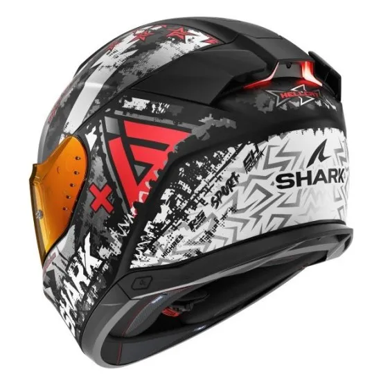 SHARK SKWAL i3 HELLCAT BLACK/GREY/RED - каска с LED стоп светлини