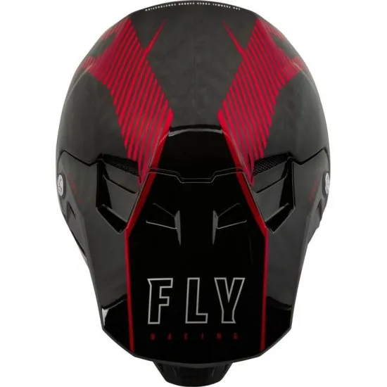 Мотокрос каска FLY RACING Formula Carbon Tracer Helmet - Red/Black