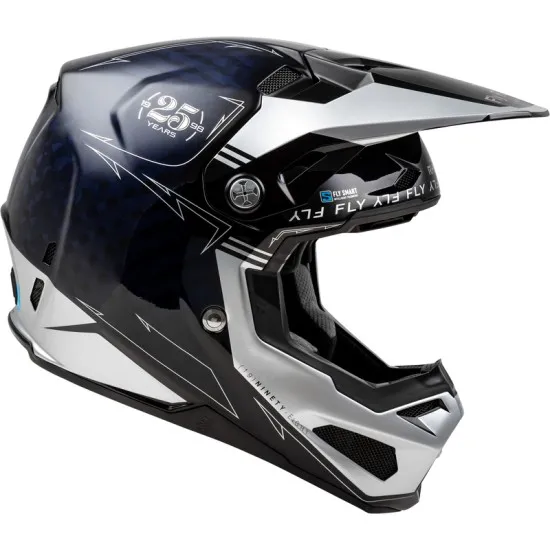 Мотокрос каска FLY RACING Formula Smart Carbon Legacy-Blue/Silver - Мотокрос каски от марка Fly Racing