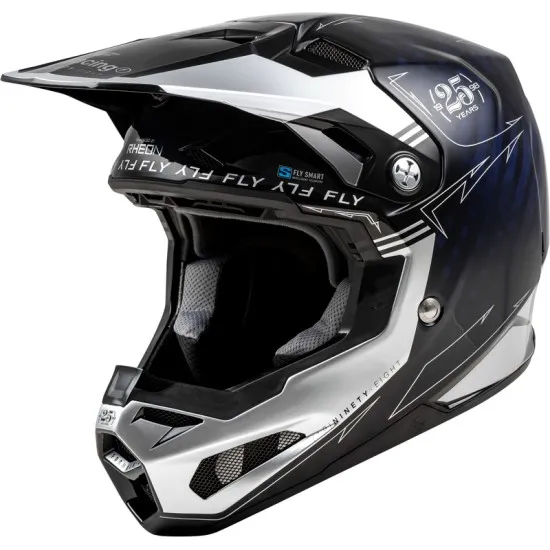 Мотокрос каска FLY RACING Formula Smart Carbon Legacy-Blue/Silver - Мотокрос каски от марка Fly Racing