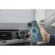 Черна магнитна стойка OPTILINE Mag Pro Airvent със сив централен елемент, монтирана на вентилационен отвор в автомобилна табло