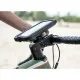 Черна система за монтаж OPTILINE Bike с ротационен механизъм и регулируеми скоби, монтирана на велосипедно кормило