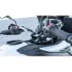 Черно USB зарядно OPTILINE Trek 2 с два порта, монтирано с метална скоба на кормило, с черен кабел и защитен капак