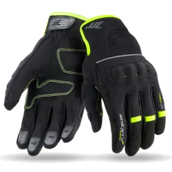 Дамски текстилни ръкавици 70 DEGREES SUMMER URBAN BLACK/FLUO YELLOW