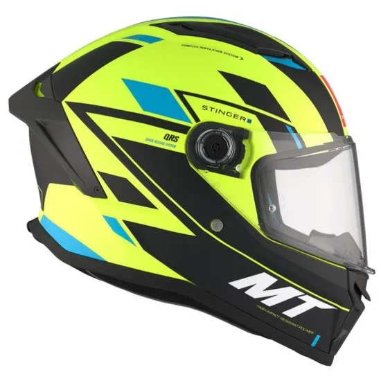 Каска MT STINGER 2 ZIVZE C3 MATT FLUO YELLOW с висока устойчивост и флуоресцентен жълт дизайн