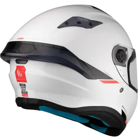 Каска MT TARGO S SOLID A0 GLOSS PEARL WHITE с антискрач визьор и хипоалергенна вътрешност