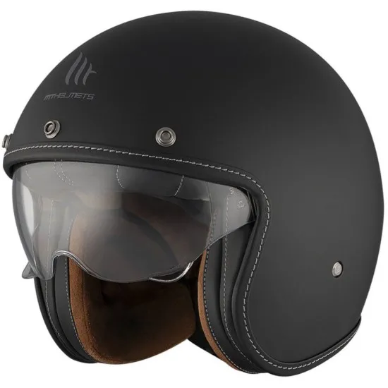 Каска за скутер MT LE MANS 2 S SV SOLID A1 MATT BLACK - Каски за скутер от марка MT