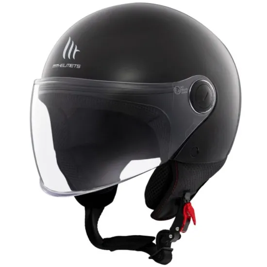 КАСКА ЗА СКУТЕР MT STREET S SOLID A1 GLOSS BLACK - Каски за скутер от марка MT