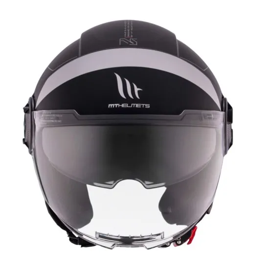КАСКА ЗА СКУТЕР MT VIALE S SV 68 UNIT D2 MATT BLACK/GRAY - Каски за скутер от марка MT