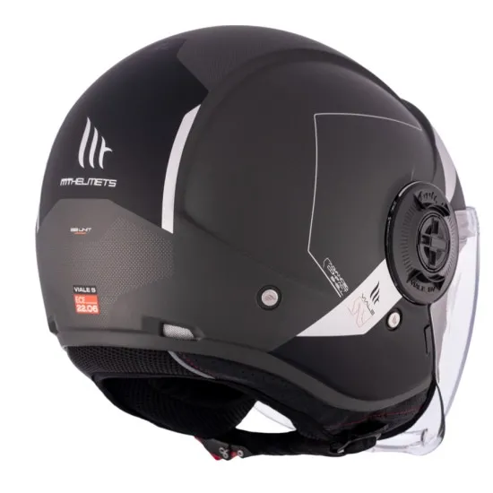 КАСКА ЗА СКУТЕР MT VIALE S SV 68 UNIT D2 MATT BLACK/GRAY - Каски за скутер от марка MT
