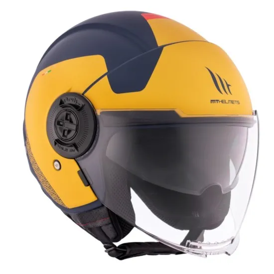КАСКА ЗА СКУТЕР MT VIALE S SV BETA D3 MATT BLACK/YELLOW - Каски за скутер от марка MT