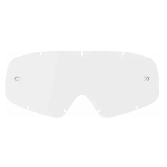 Прозрачна поликарбонатна плака за детски мотокрос очила Alpinestars Vision с извити краища и система от седем отвора за закрепване