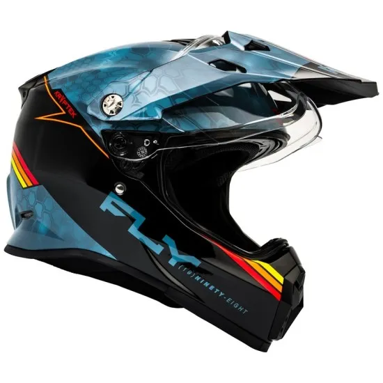 Ендуро каска FLY RACING Trekker Conceal-Slate/Black/Red – двойна EPS защита и вентилационна система