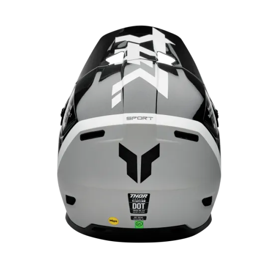 Мотокрос каска THOR Reflex Sport Riot Black/White MIPS с Koroyd® и MIPS® технологии