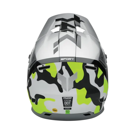 Мотокрос каска THOR Reflex Sport Riot Gray/Acid MIPS с Koroyd® и MIPS® технологии