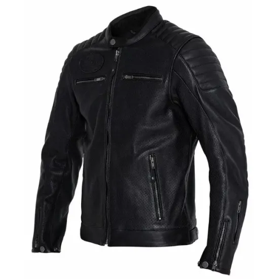 JOHN DOE DEXTER LEATHER BLACK – черно кожено мото яке с вентилация и протектори