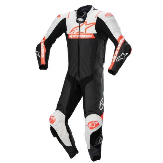 Кожен екип ALPINESTARS Missile Ward 1PC Black White Red Fluo с DFS защита