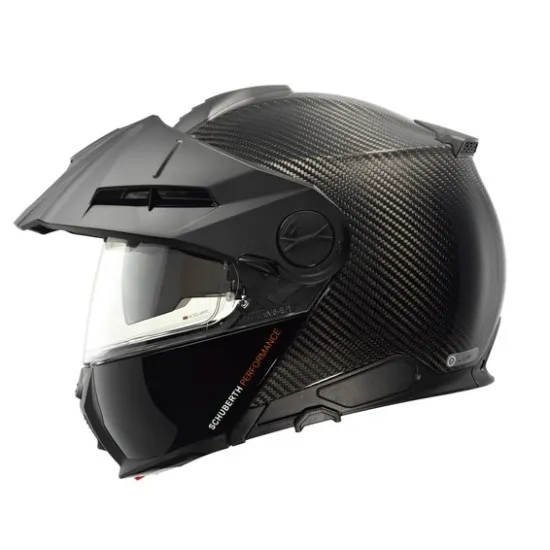 SCHUBERTH E2 Carbon Black – Лека и устойчива карбонова мото каска с разширена вентилация