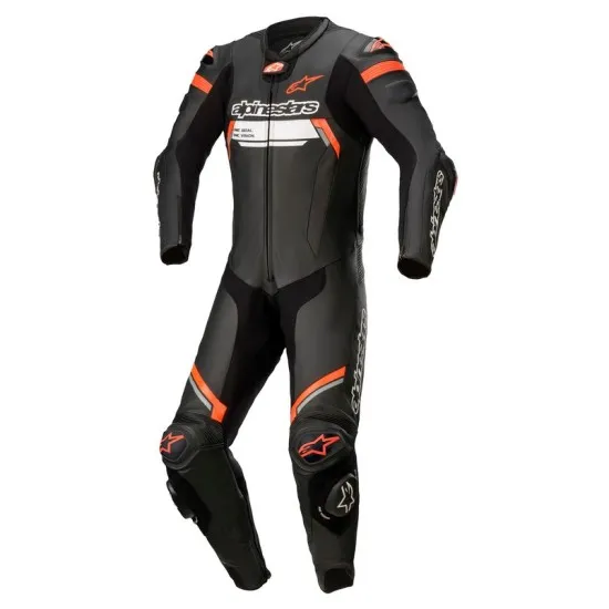 Кожен екип Alpinestars Missile V2 Ignition Black/Red Fluo – Tech-Air Ready състезателен костюм