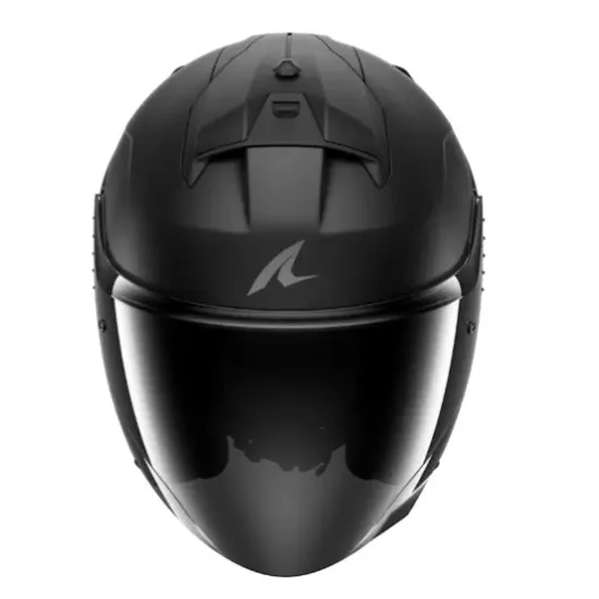 SHARK SKWAL JET BLACK – черна скутерова каска с визьор и слънцезащитни очила